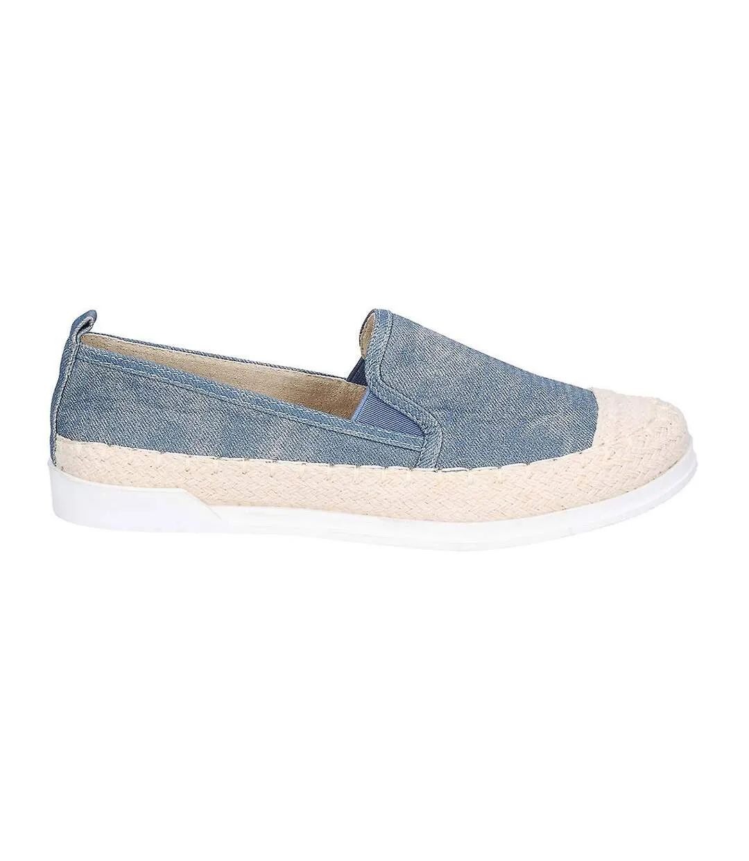 Fleet & Foster Womens/Ladies Paradise Nautical Espadrille Loafer (Denim) - UTFS6172