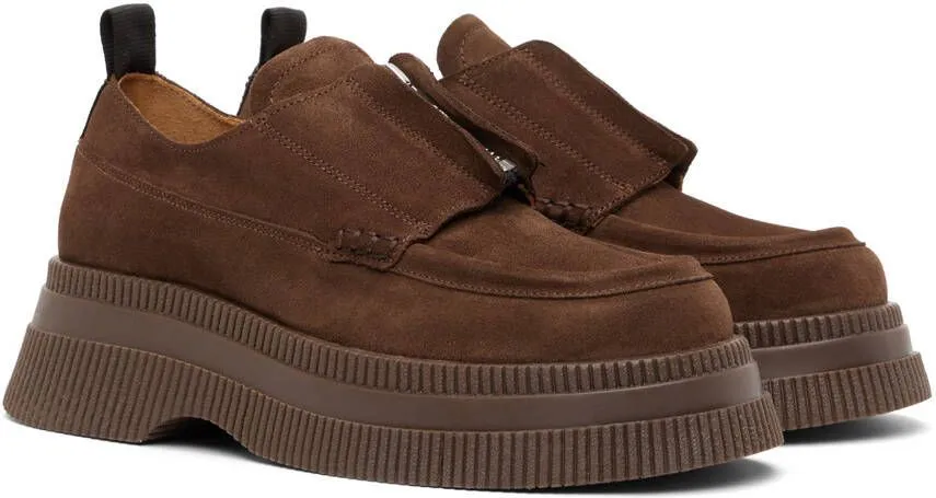 GANNI Brown Creepers Loafers