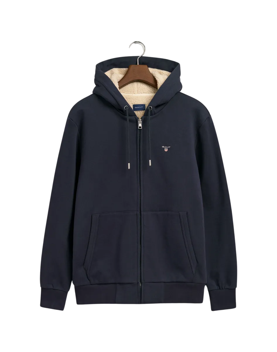 GANT Sherpa Fleece Full Zip Hoodie