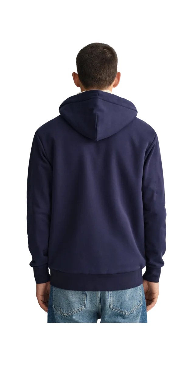 GANT Sherpa Fleece Full Zip Hoodie