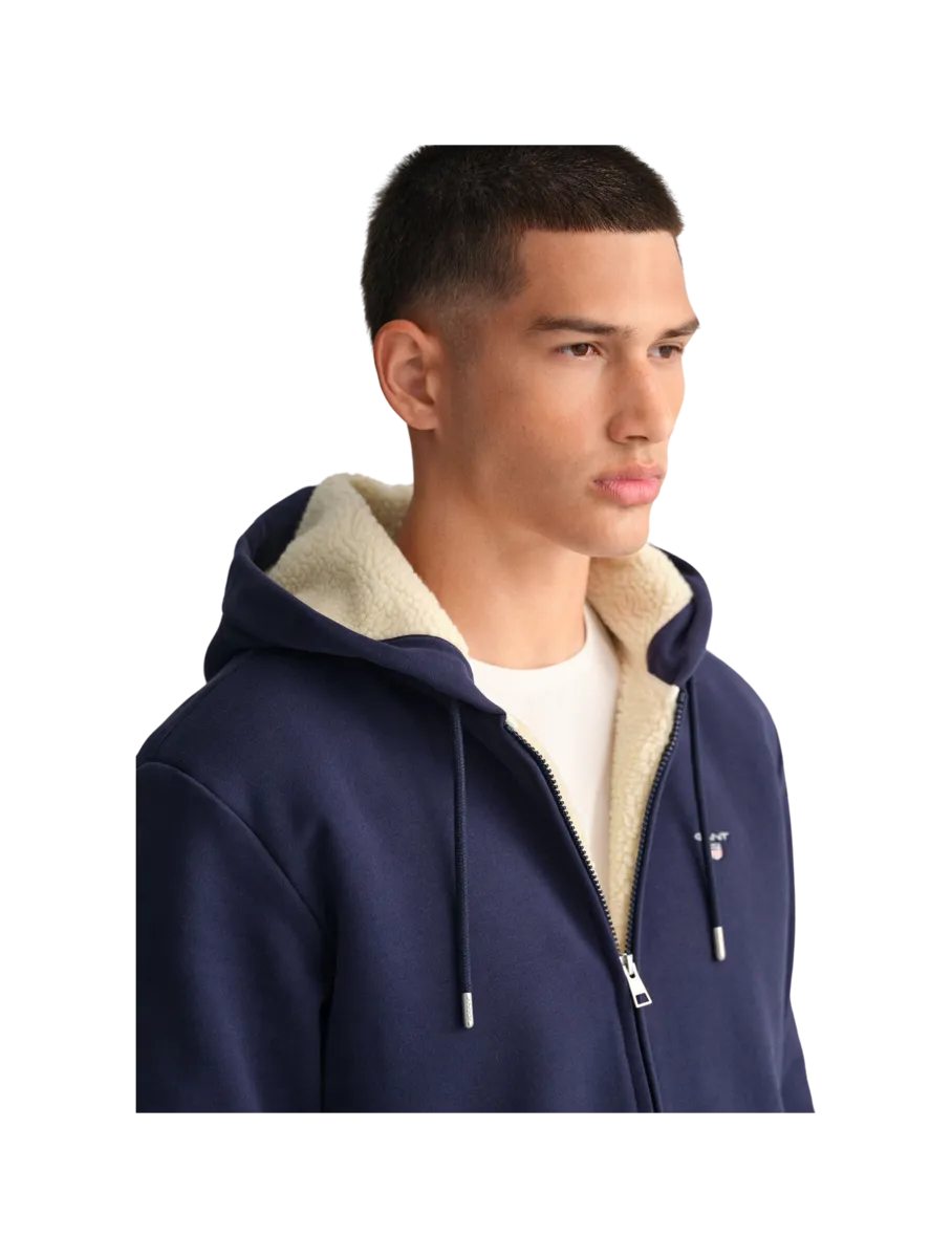 GANT Sherpa Fleece Full Zip Hoodie