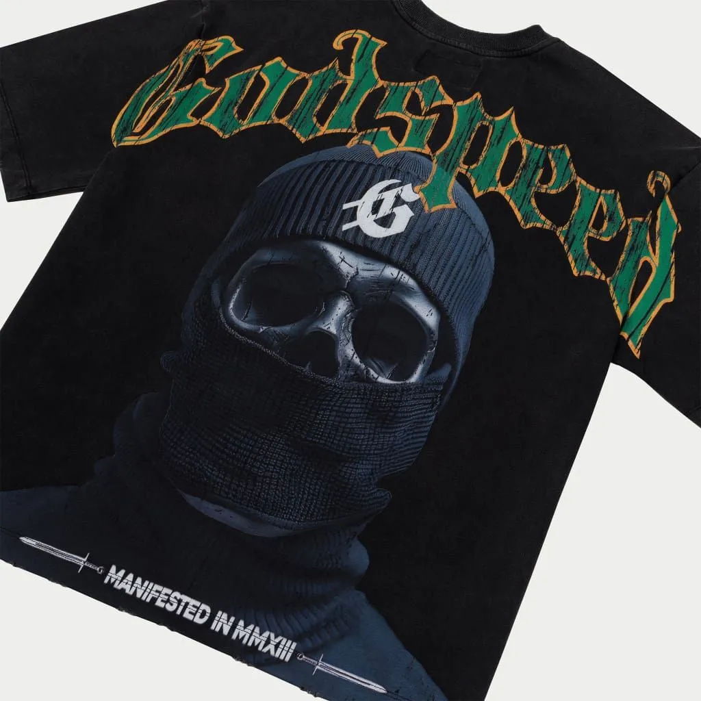 Godspeed - Balaclava Szn T Shirt - Black Wash