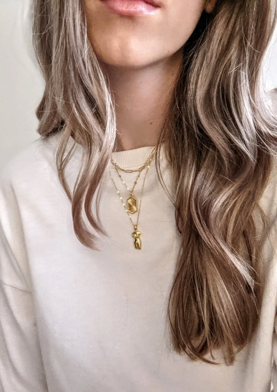 Gold La Femme Female Figure Necklace by Layer the Love