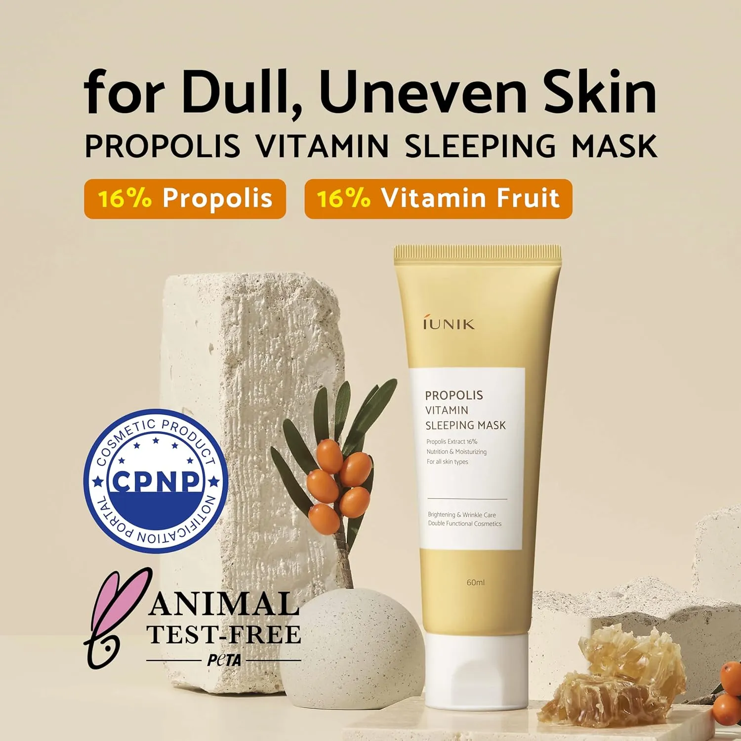 Iunik Propolis Vitamin Sleeping Mask - 60ML