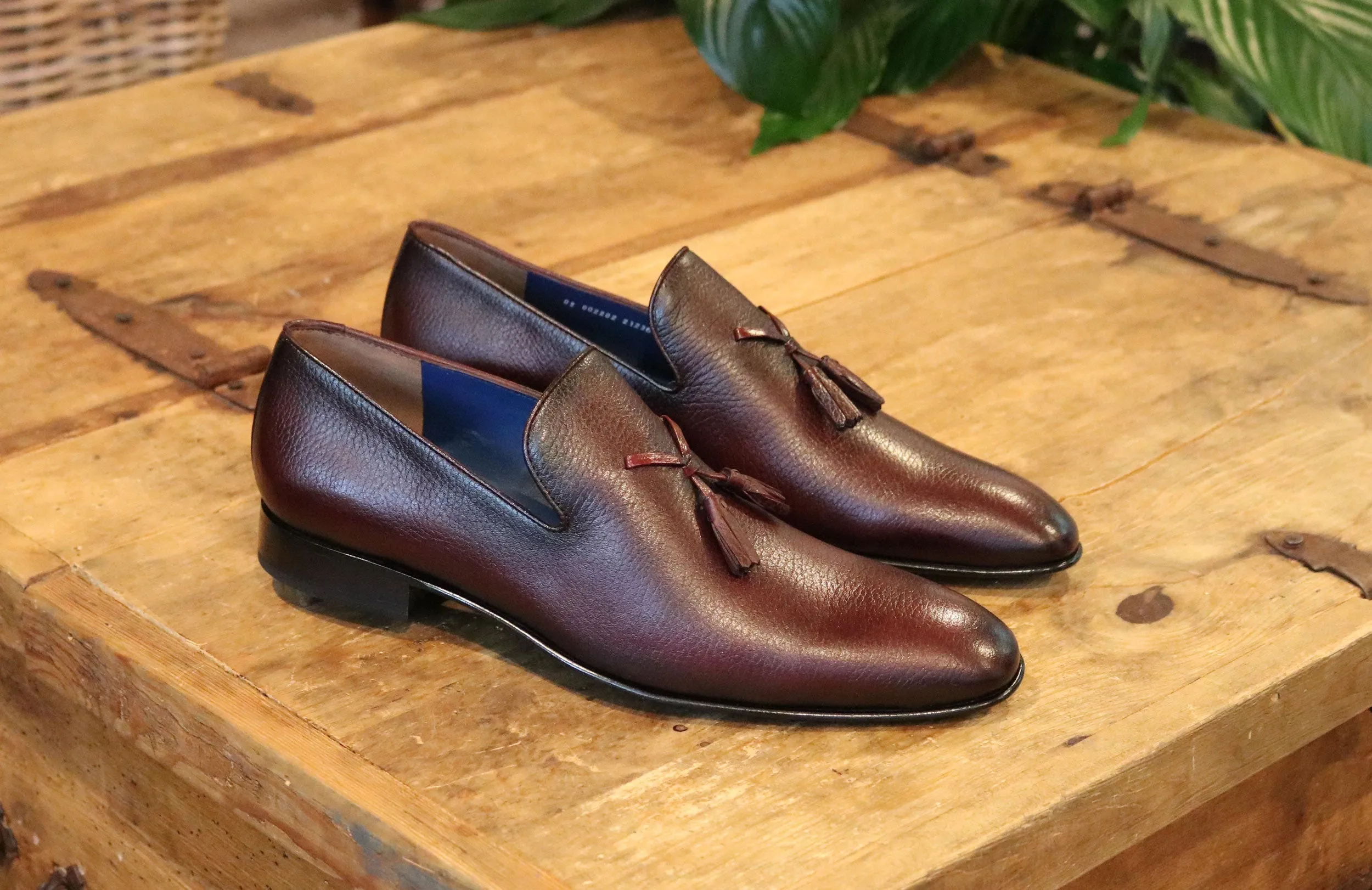 Jean Pierre Deerskin Tasseled Loafer Burgundy