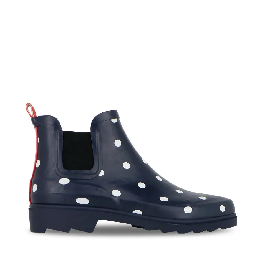 Jellies LADIES MOLLY GUMBOOT Navy and White Polkadots