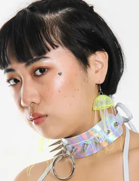 JELLY EARRINGS - SMALL NEON YELLOW