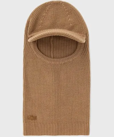 Lacoste Lacoste ribbed wool balaclava with visor