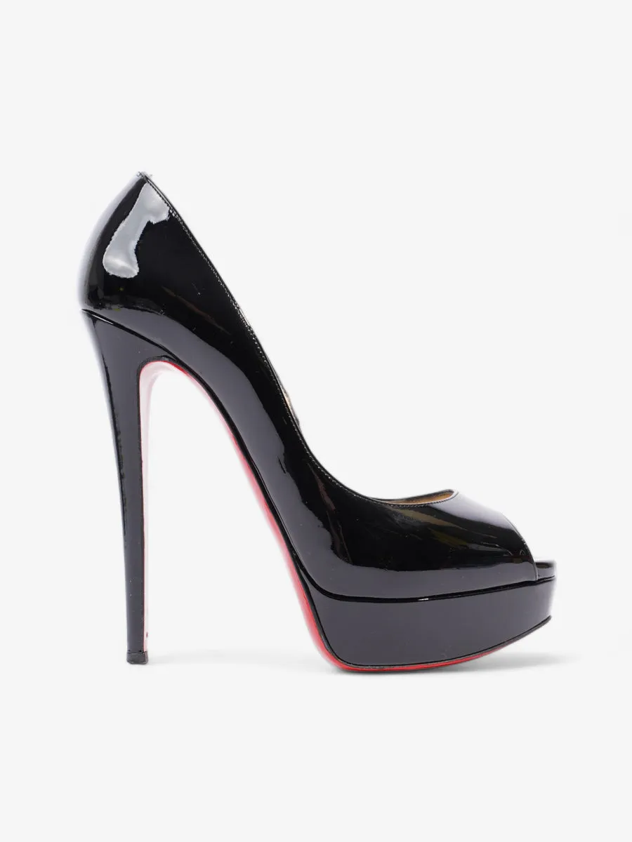 Lady Peep 150mm Black Patent Leather EU 39 UK 6