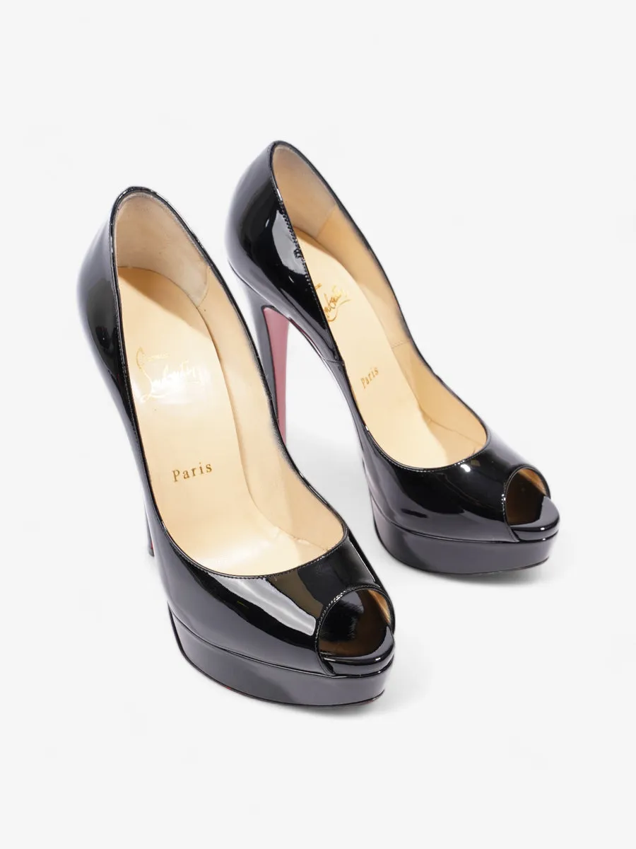 Lady Peep 150mm Black Patent Leather EU 39 UK 6