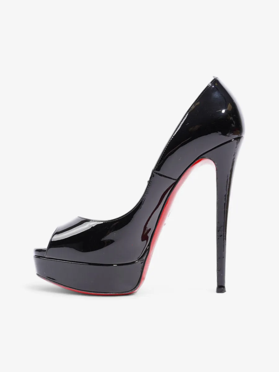 Lady Peep 150mm Black Patent Leather EU 39 UK 6