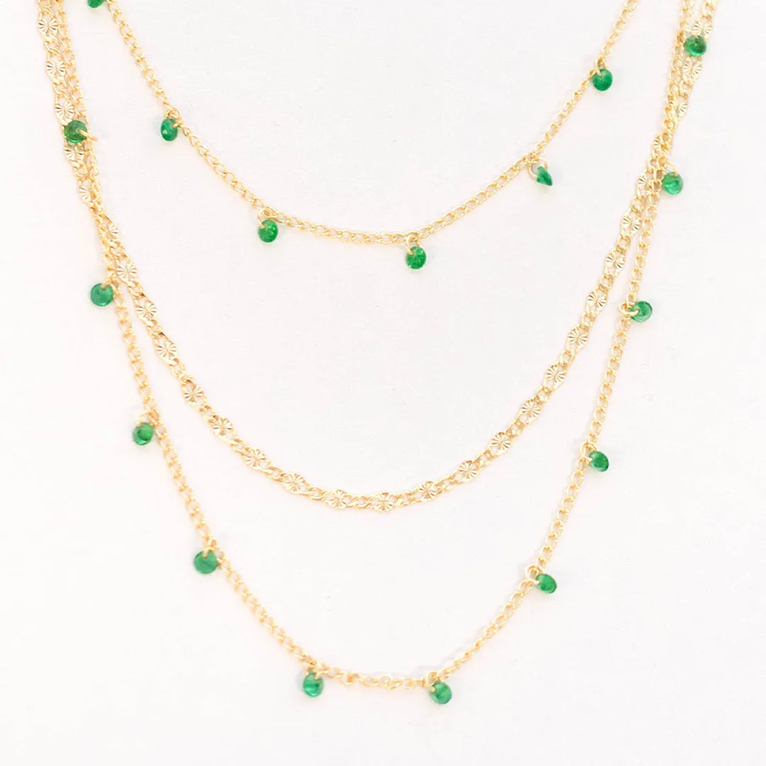 Layer Me Crazy Necklace, Green