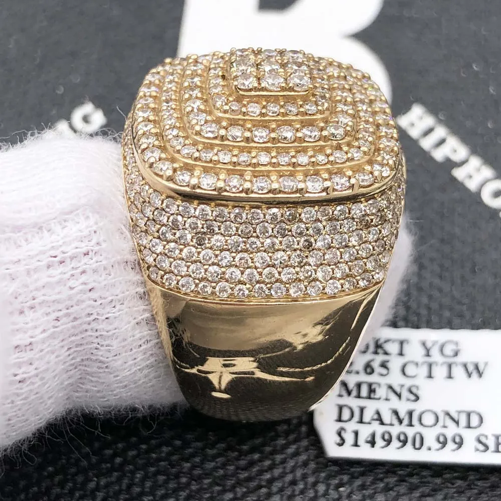 Layer Stacked Diamond Ring 2.65cttw 10K Yellow Gold