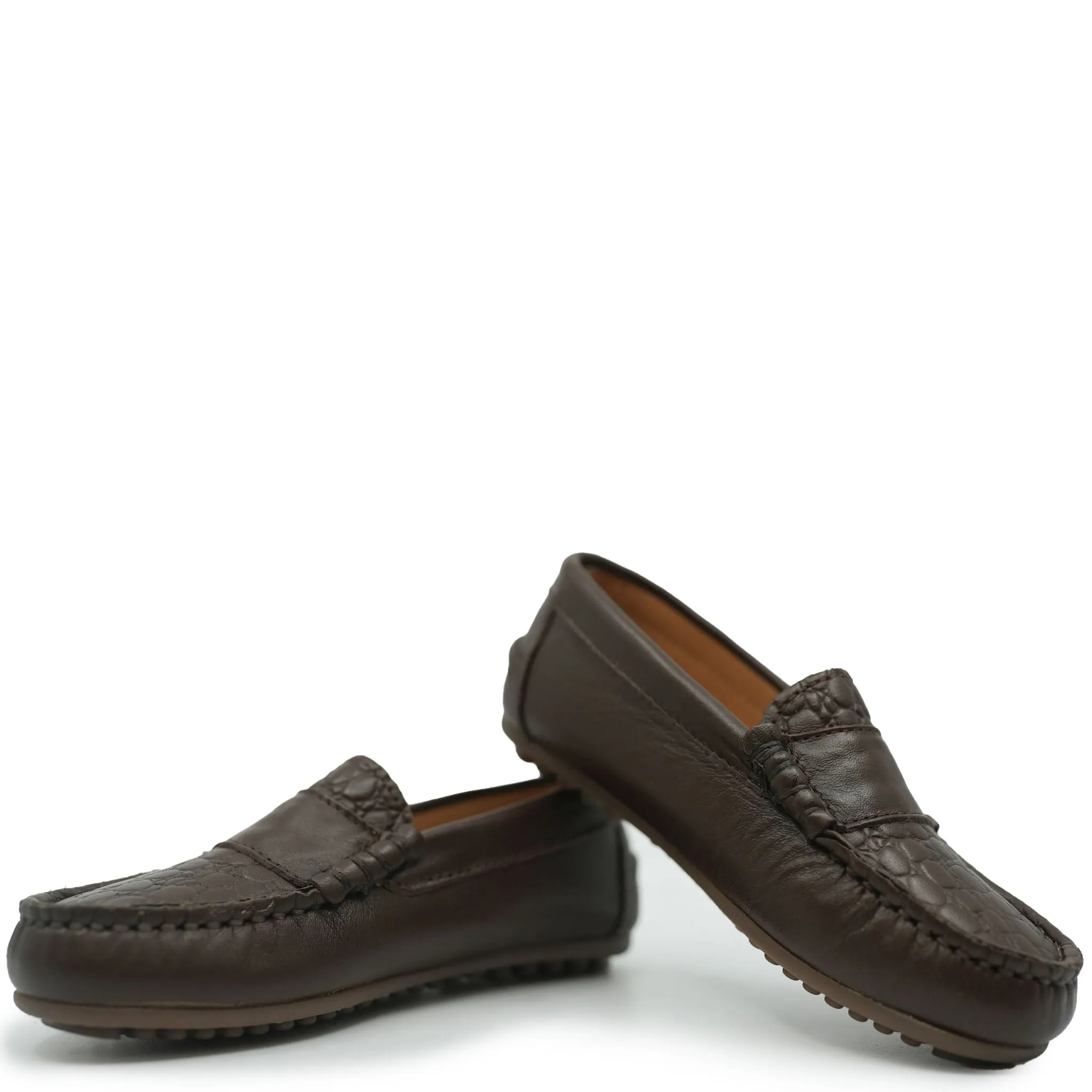 LMDI Chocolate Croc Penny Loafer