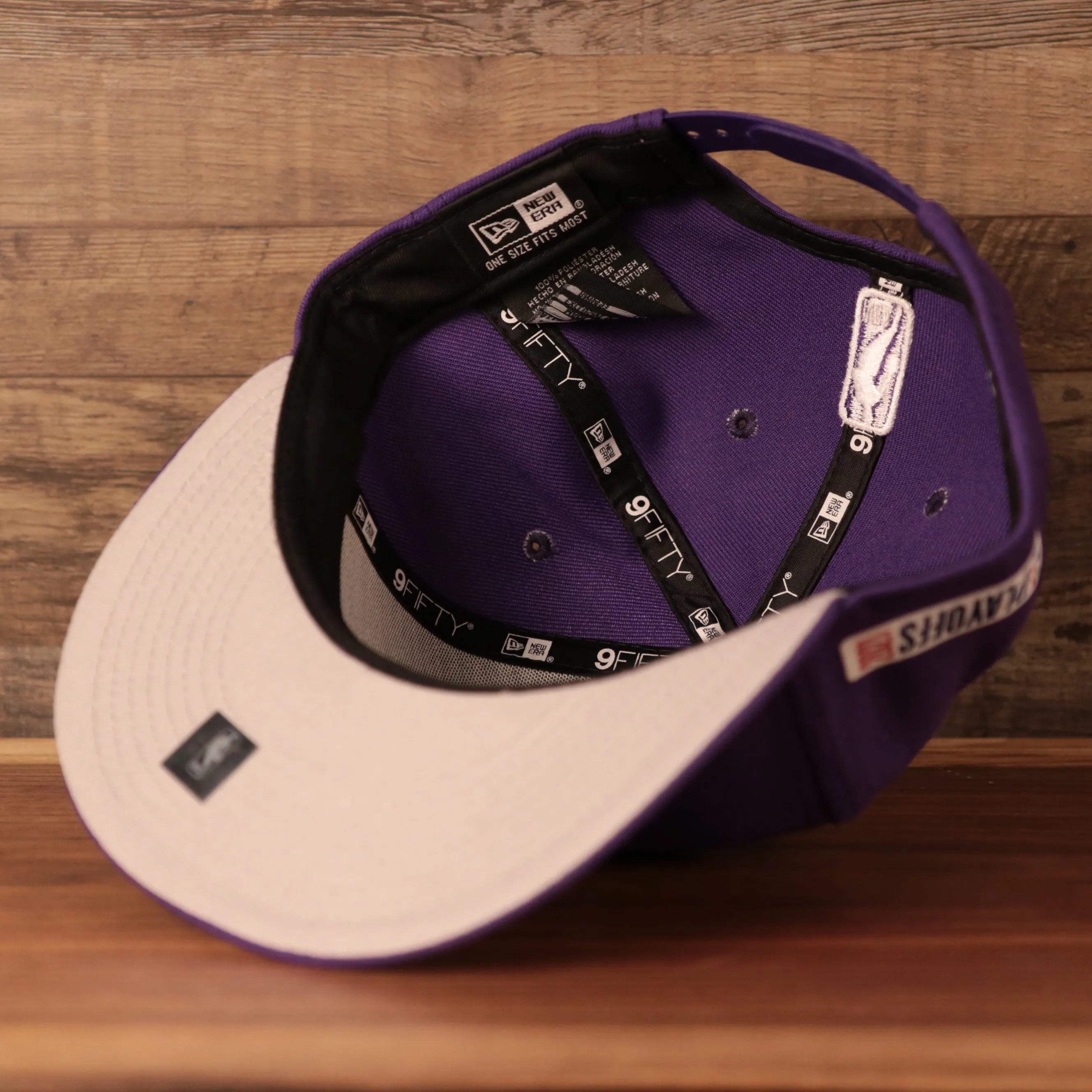 Los Angeles Lakers 2021 NBA Playoff Side Patch Purple 9Fifty Gray Bottom Snapback Hat