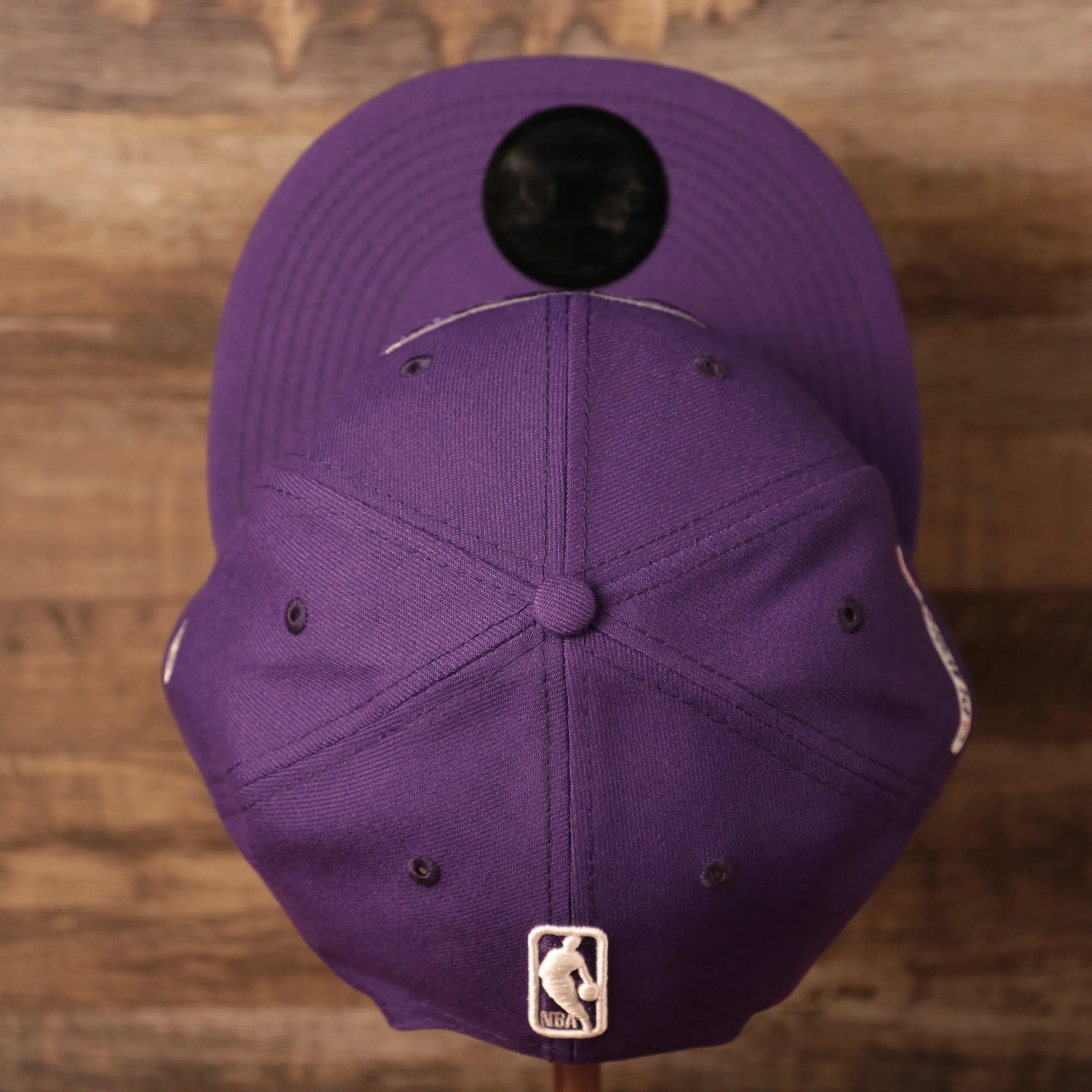 Los Angeles Lakers 2021 NBA Playoff Side Patch Purple 9Fifty Gray Bottom Snapback Hat