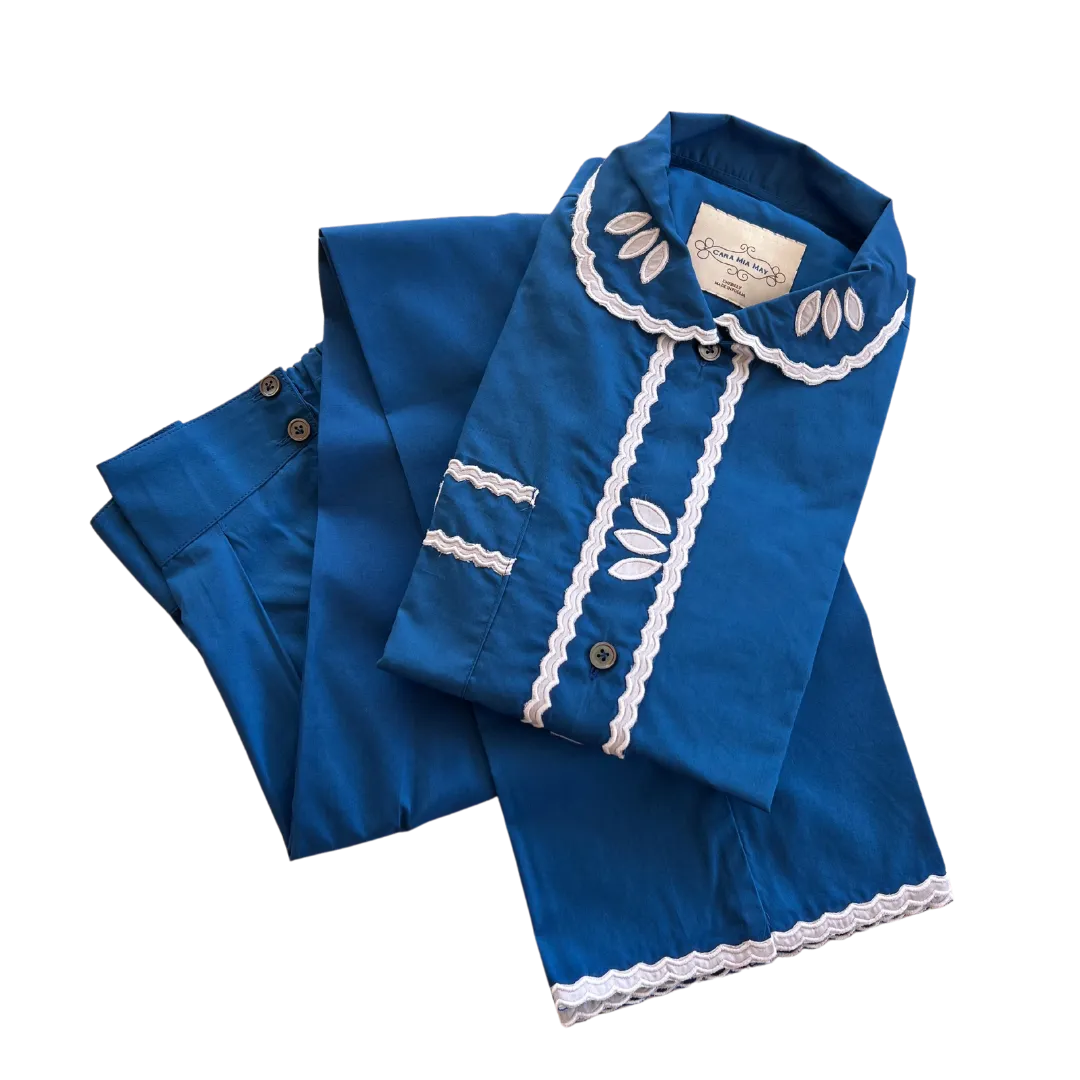 Majorelle Blu Luxury Pyjamas Set