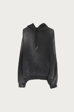 Mended Overydyed Hoodie - Faded Black