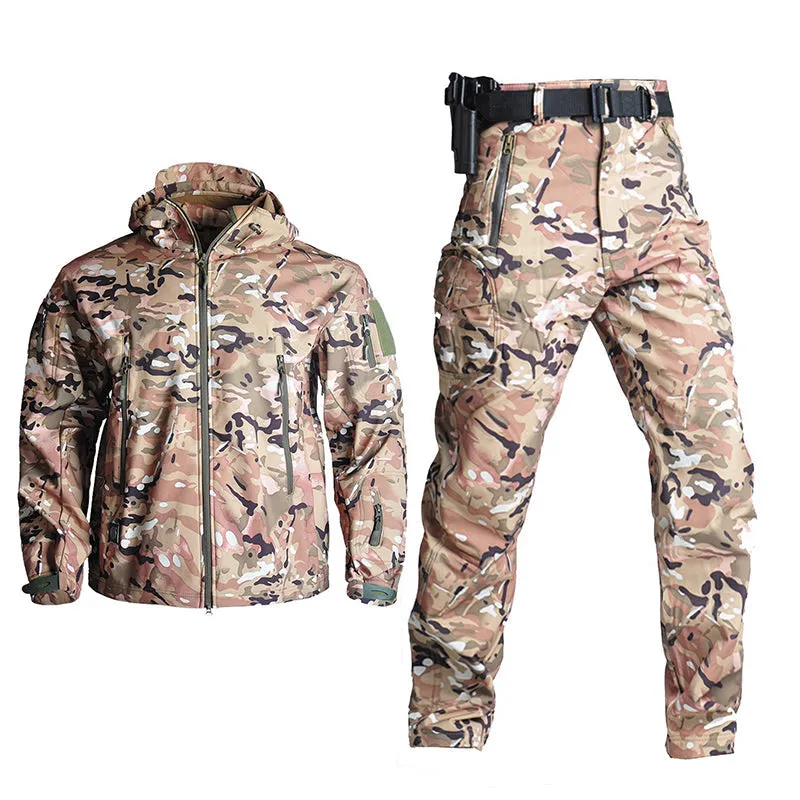 Men's Softshell Clothing Suit Waterproof Tactical Uniform