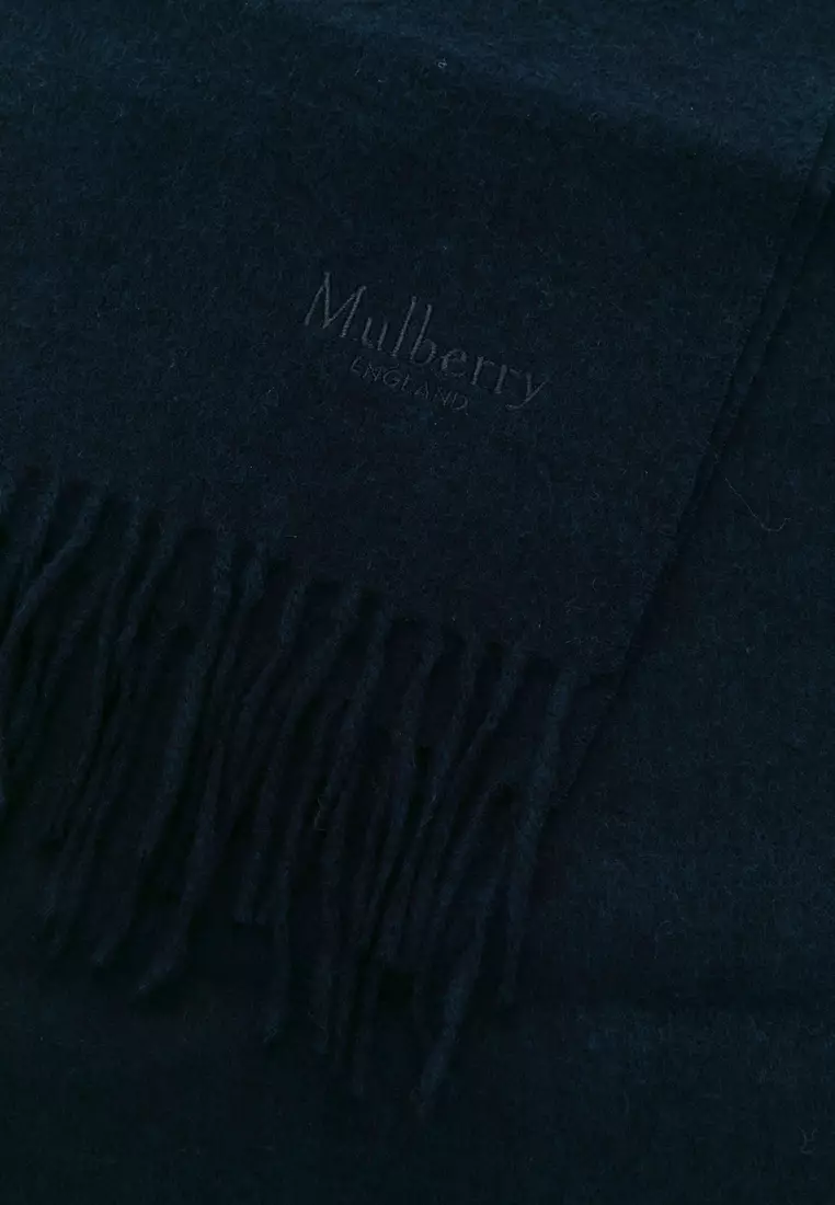 Mulberry Small Solid Merino Wool Scarf Scarf