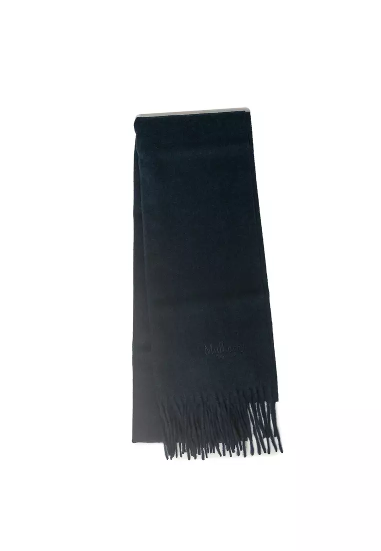 Mulberry Small Solid Merino Wool Scarf Scarf