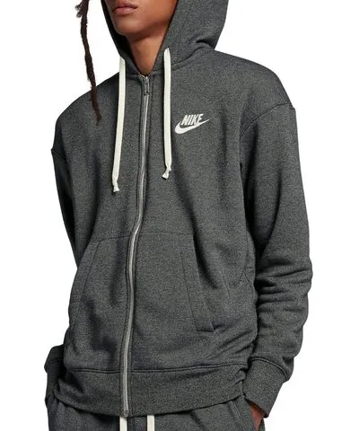 Nike Heritage Full Zip Hoodie Grey/White 928431-010 Men's