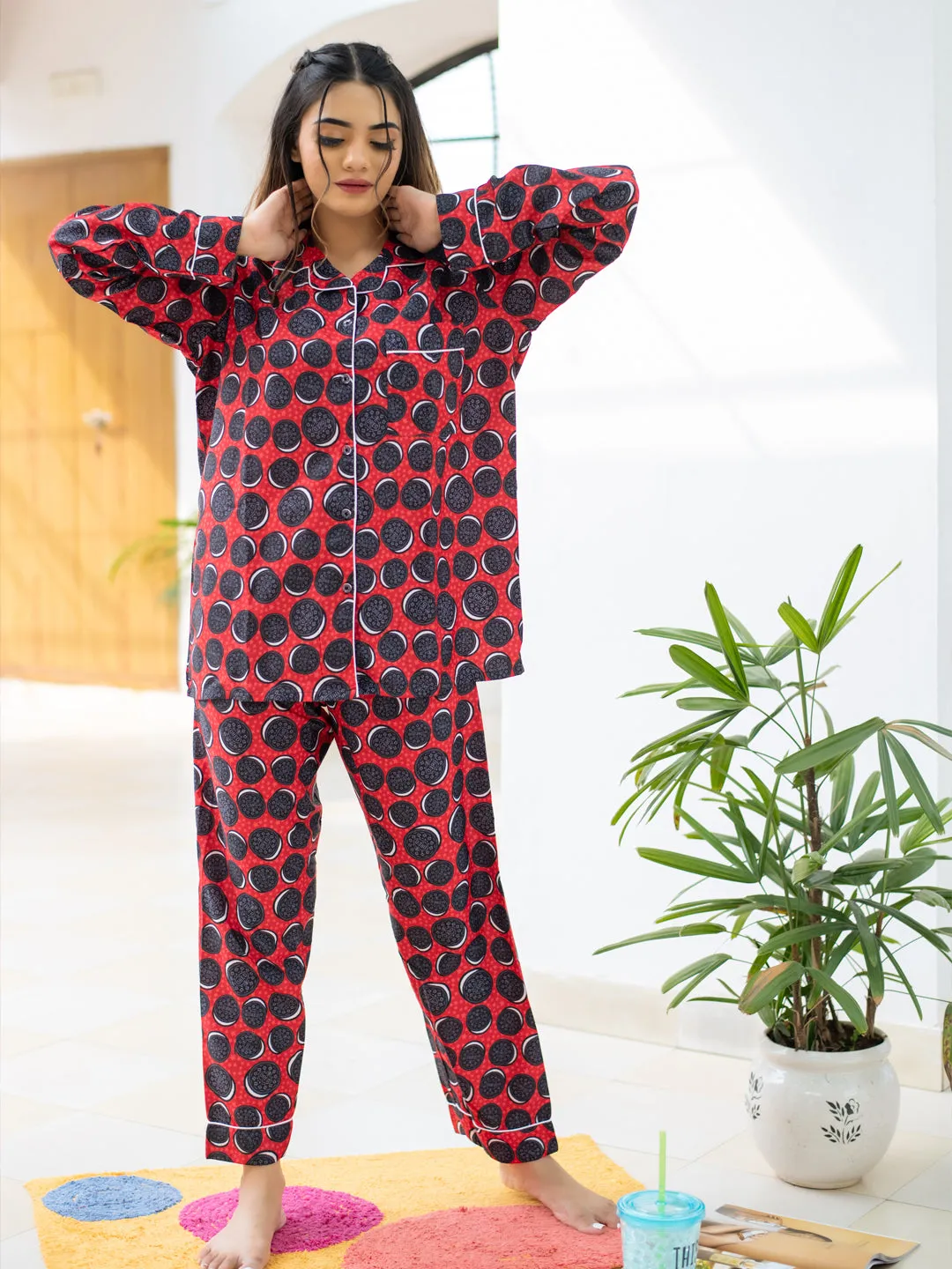 Oreo Everywhere Night Suit Set For Women