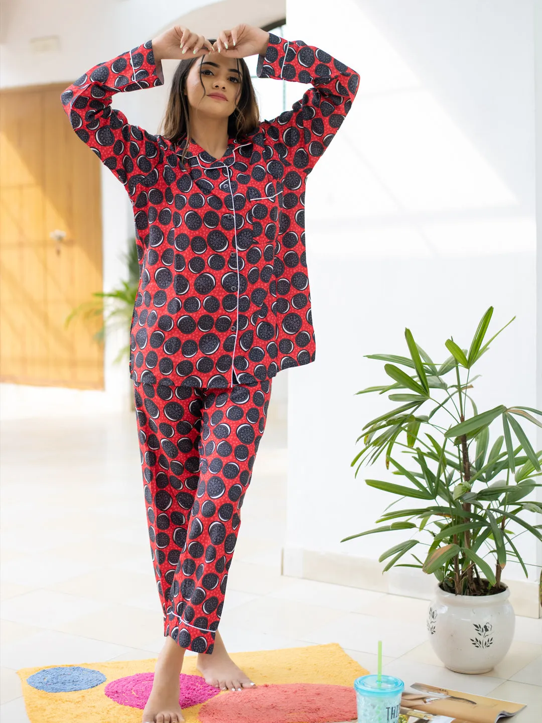 Oreo Everywhere Night Suit Set For Women