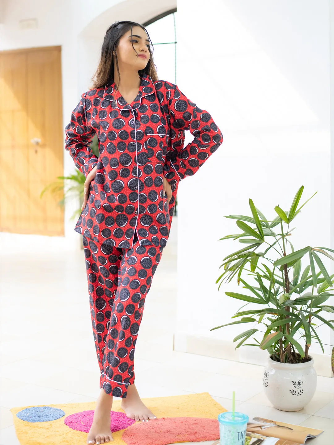 Oreo Everywhere Night Suit Set For Women