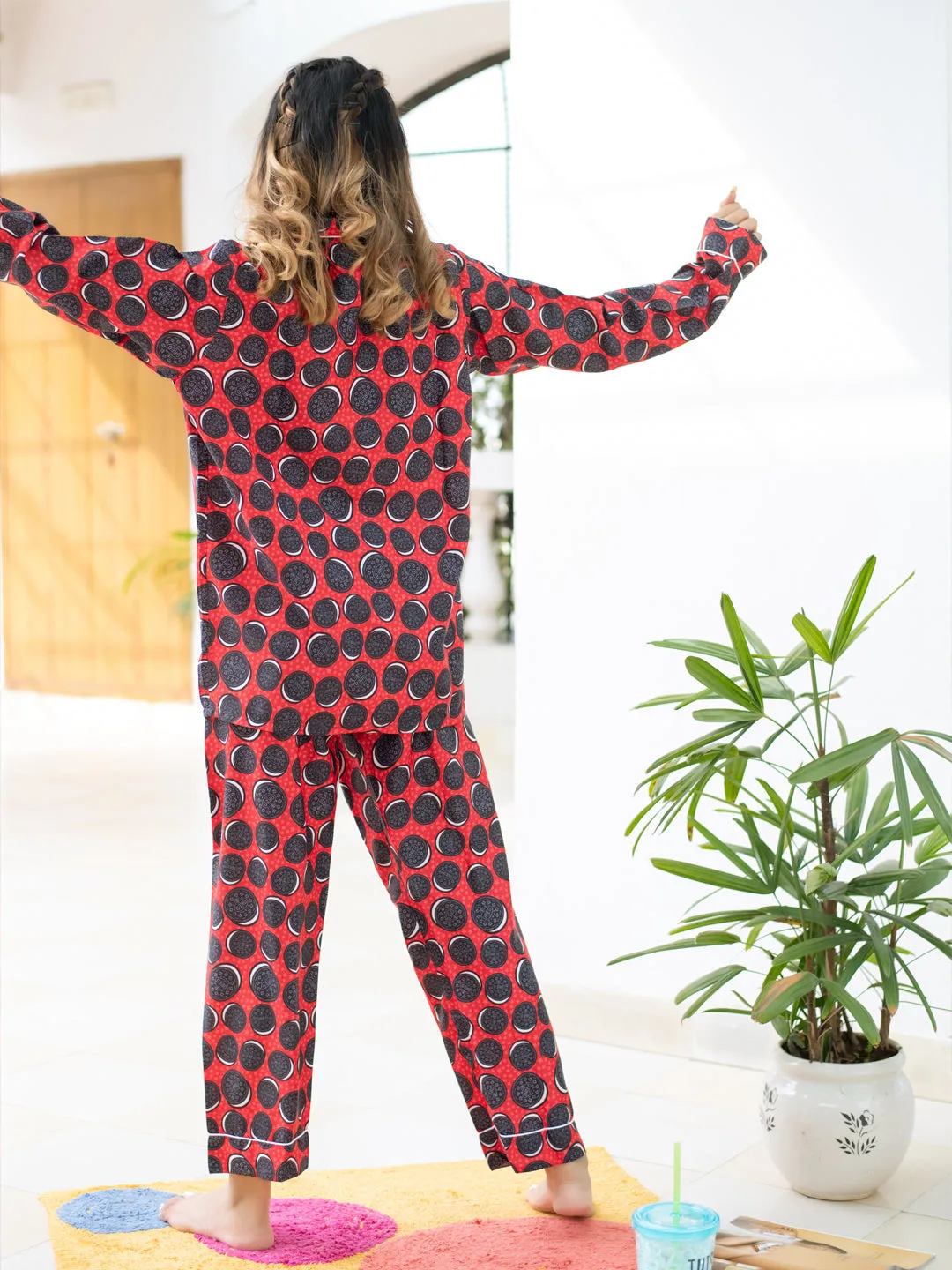 Oreo Everywhere Night Suit Set For Women