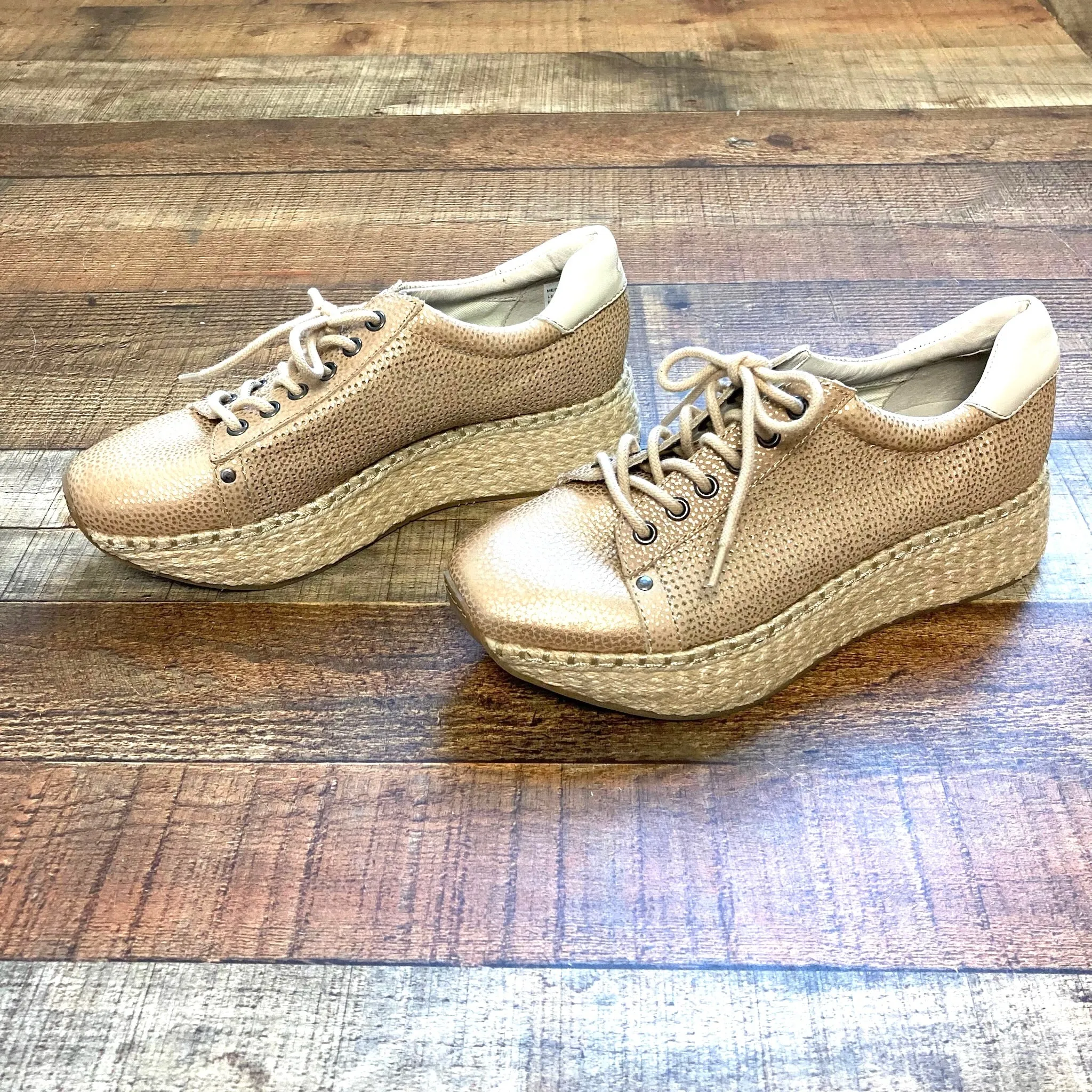 OTBT (Off the Beaten Track) Gold Espadrille Sneakers- Size 6.5 (GREAT CONDITION)