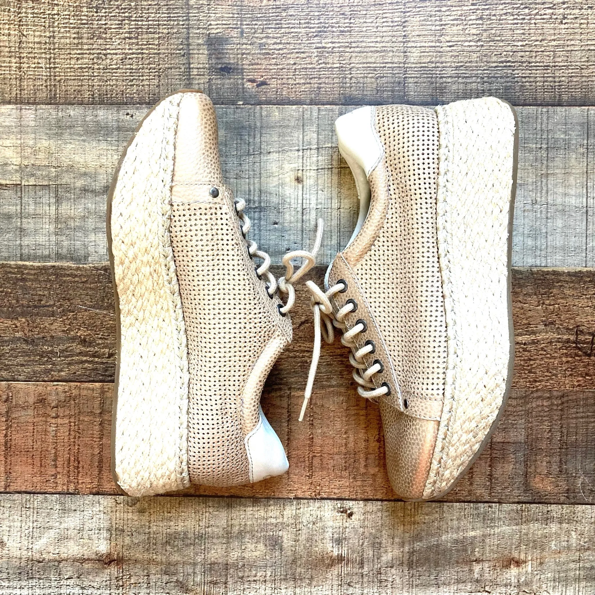 OTBT (Off the Beaten Track) Gold Espadrille Sneakers- Size 6.5 (GREAT CONDITION)