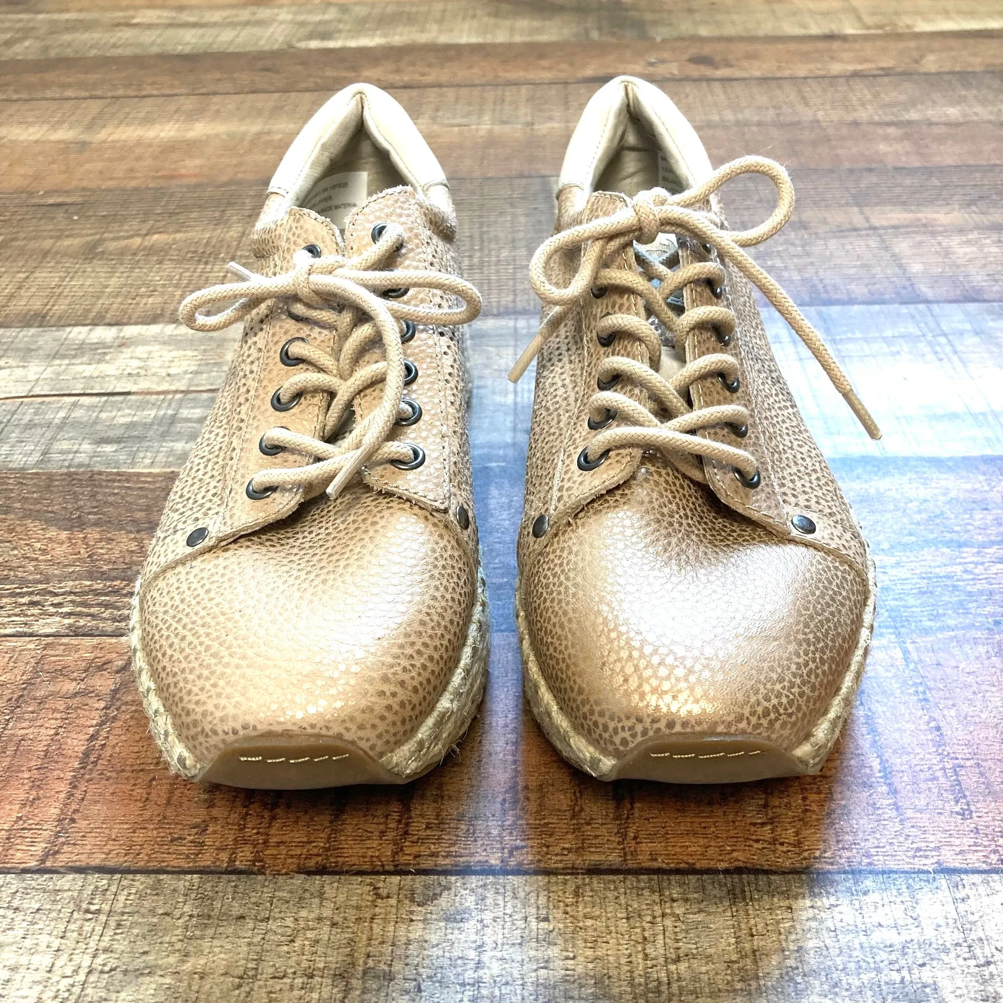 OTBT (Off the Beaten Track) Gold Espadrille Sneakers- Size 6.5 (GREAT CONDITION)