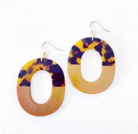 Oval Tortoise Shell Hoops