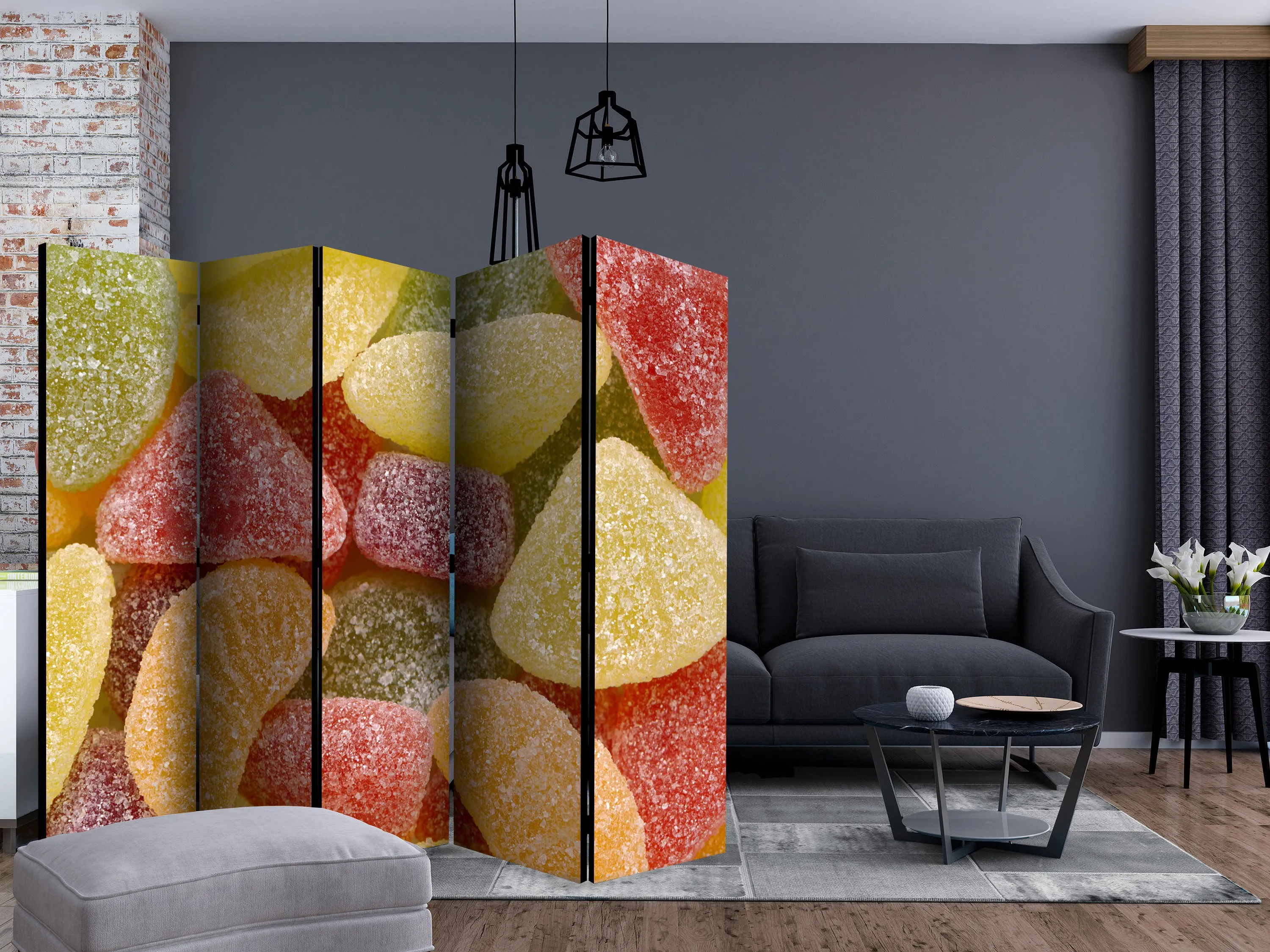 Paravento Tasty fruit jellies II [Room Dividers]