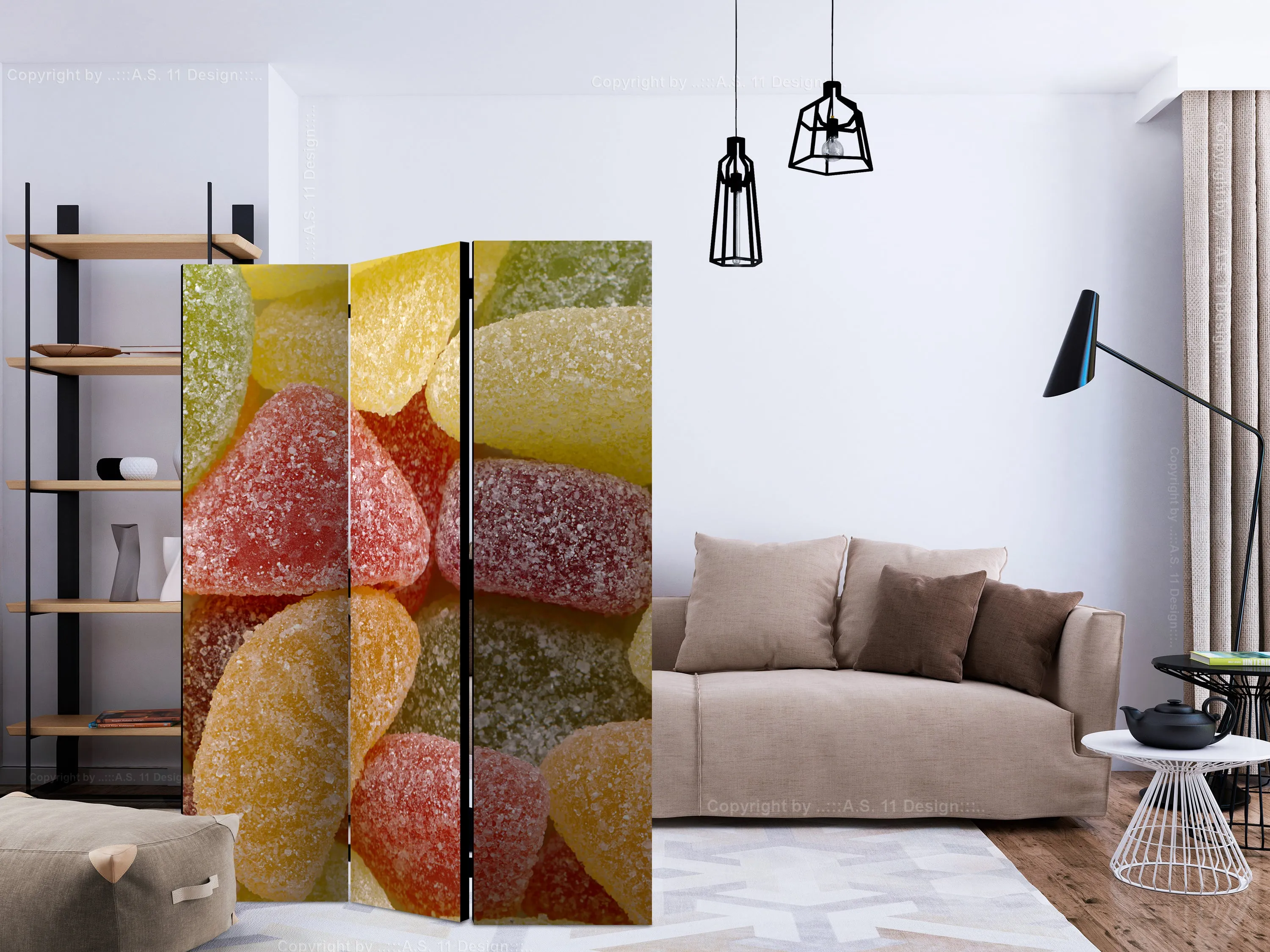 Paravento Tasty fruit jellies [Room Dividers]