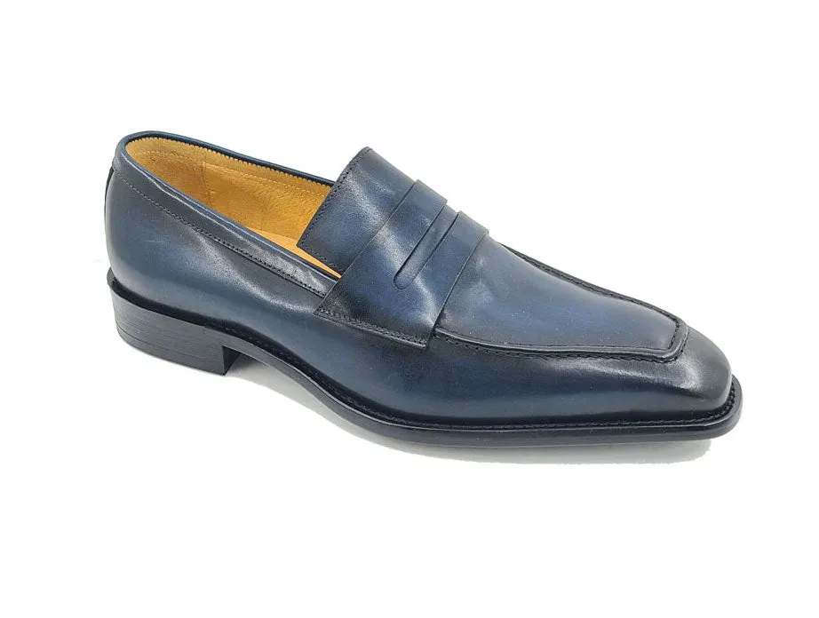 Patina Calfskin Slip-On Penny Loafer Navy