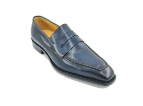 Patina Calfskin Slip-On Penny Loafer Navy