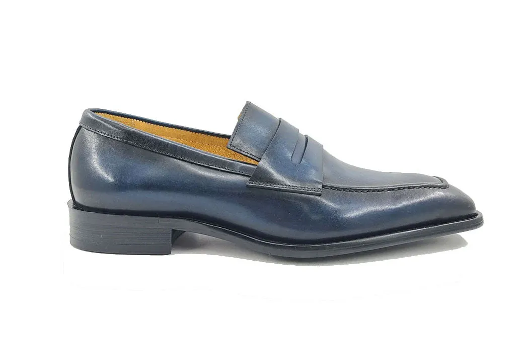 Patina Calfskin Slip-On Penny Loafer Navy