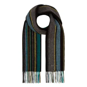 PAUL SMITH Striped Wrap Scarf - Black