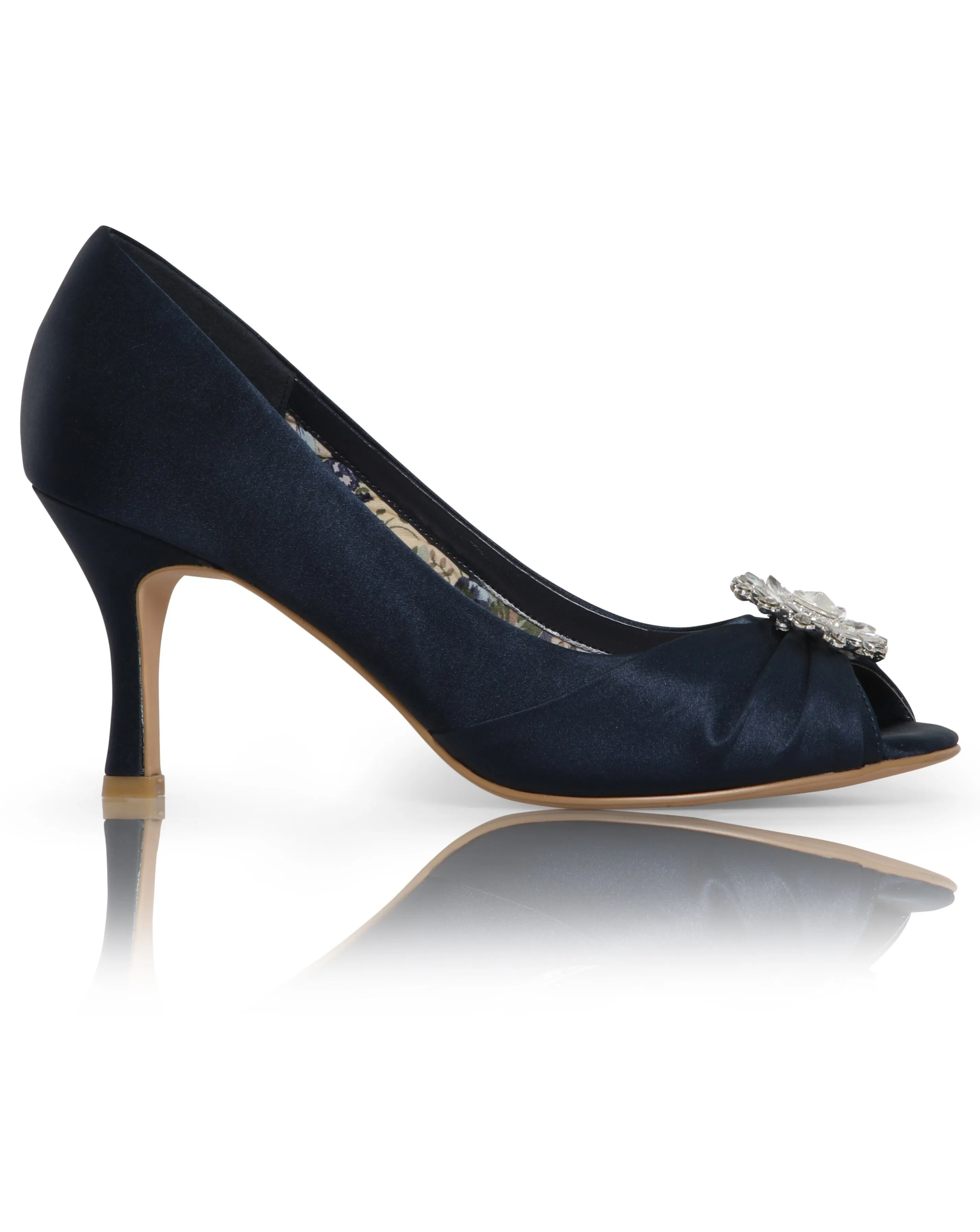 Perfect Gina Jewel Trim Peep Toe