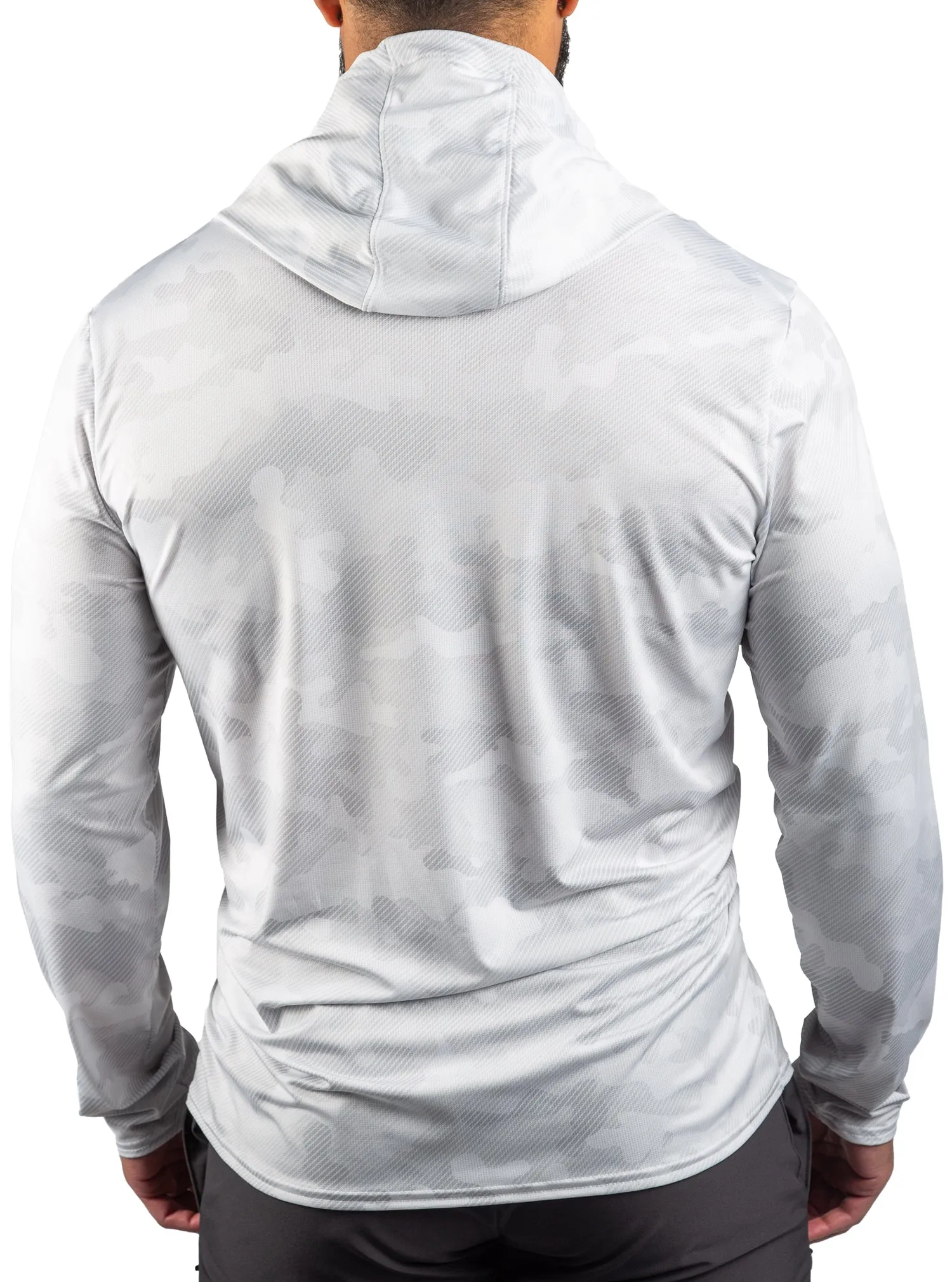 Performance Mesh White Out Camo Sun Hoodie