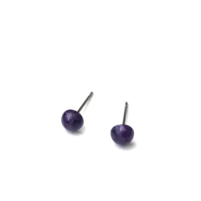 Purple Capiz Marbled Lucite Stud Earrings