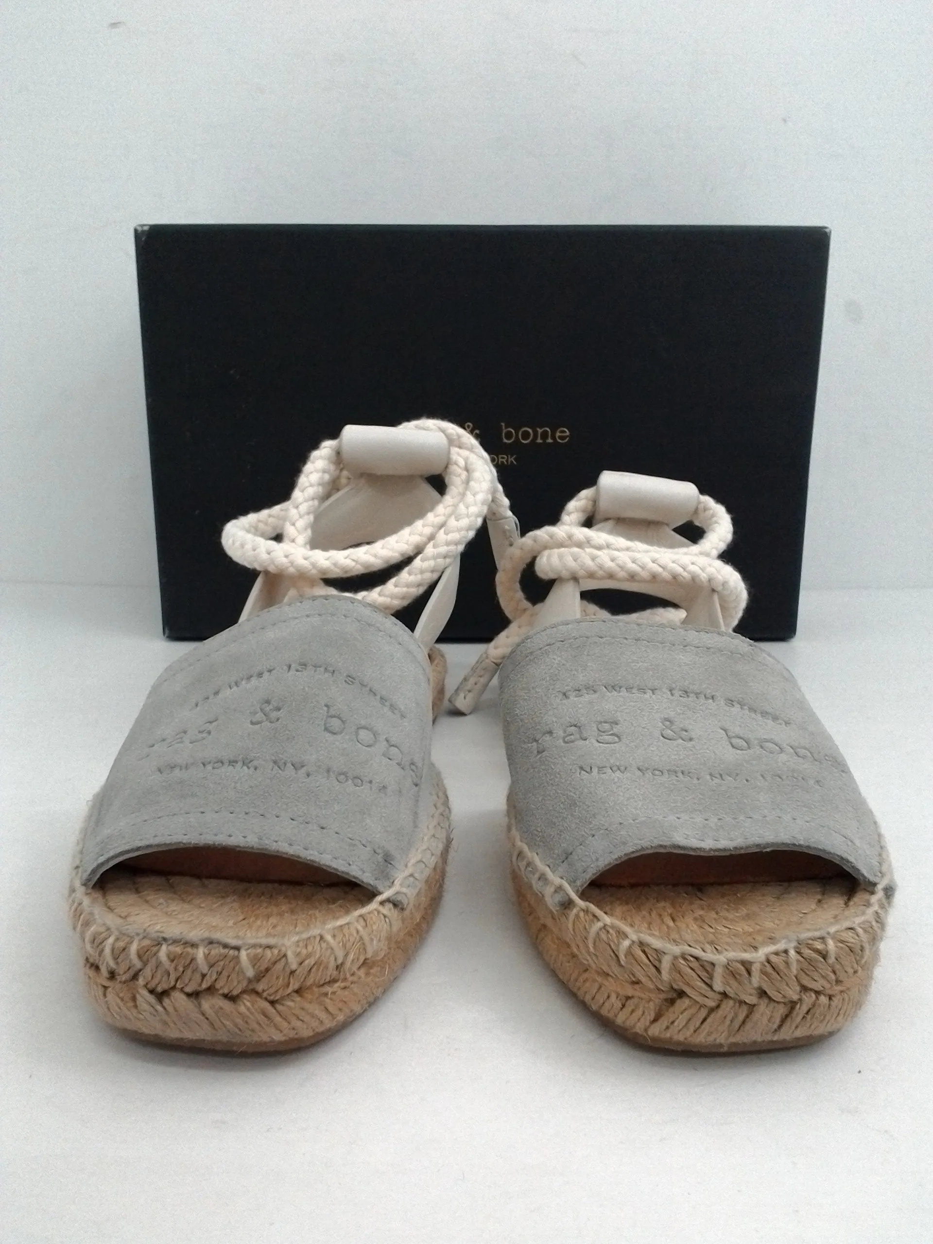 Rag & bone Women's Estelle Cemento Platform Espadrille Sandal Size 36