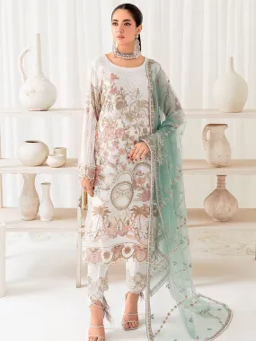 Ramsha Rangoon Vol-10 Luxury Chiffon Unstitched 3Pc Suit D-1005