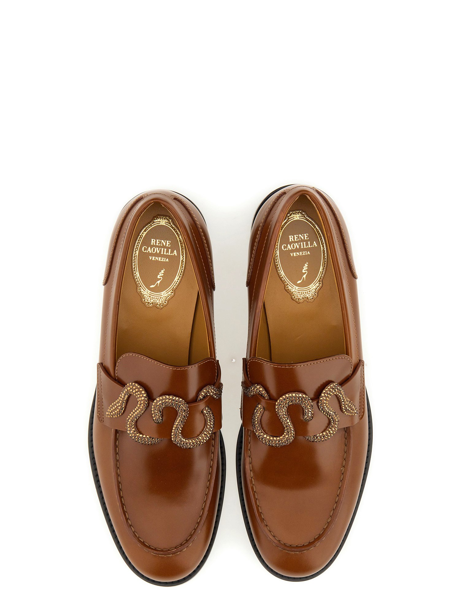 RENE CAOVILLA    LEATHER LOAFER