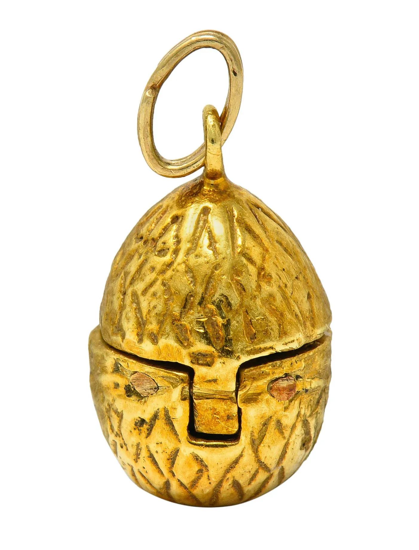 Retro 14 Karat Gold Chick In Egg Charm