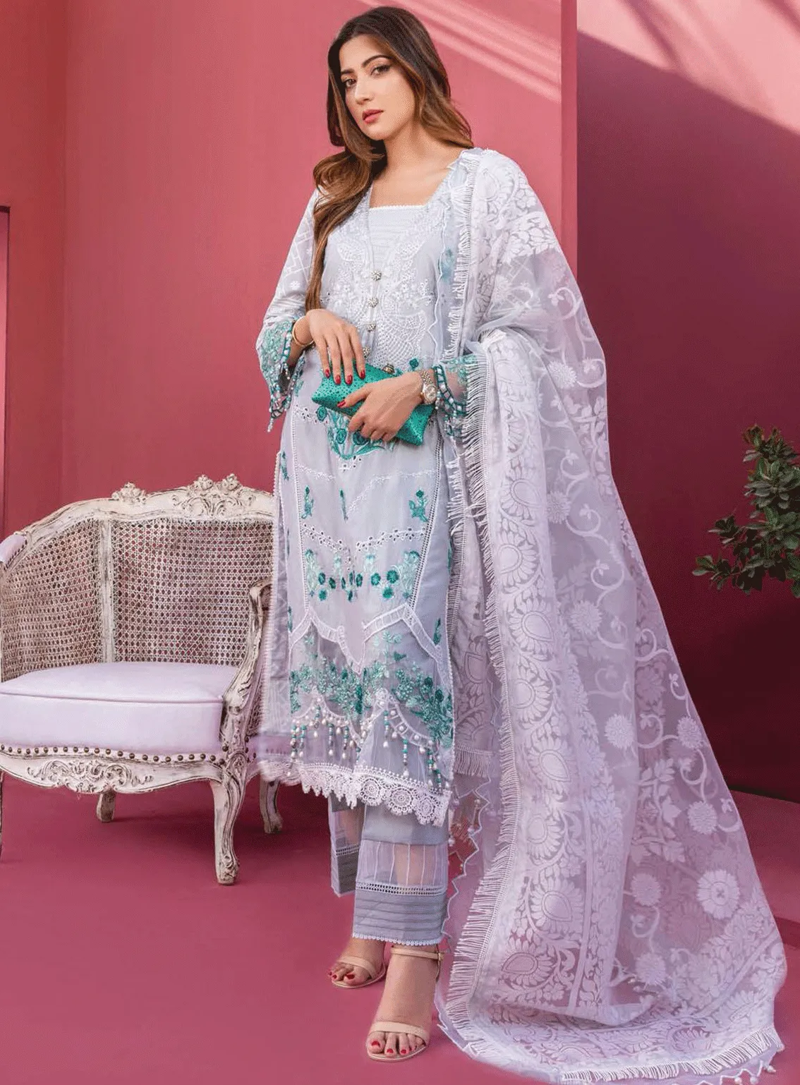 Rungkari By Mahiymaan Embroidered Lawn Unstitched 3 Piece Suit - AZ23RM A10