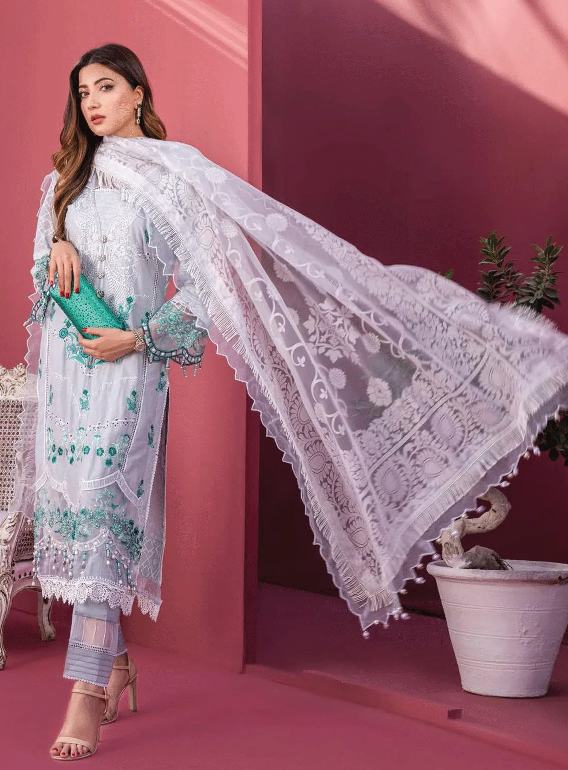 Rungkari By Mahiymaan Embroidered Lawn Unstitched 3 Piece Suit - AZ23RM A10