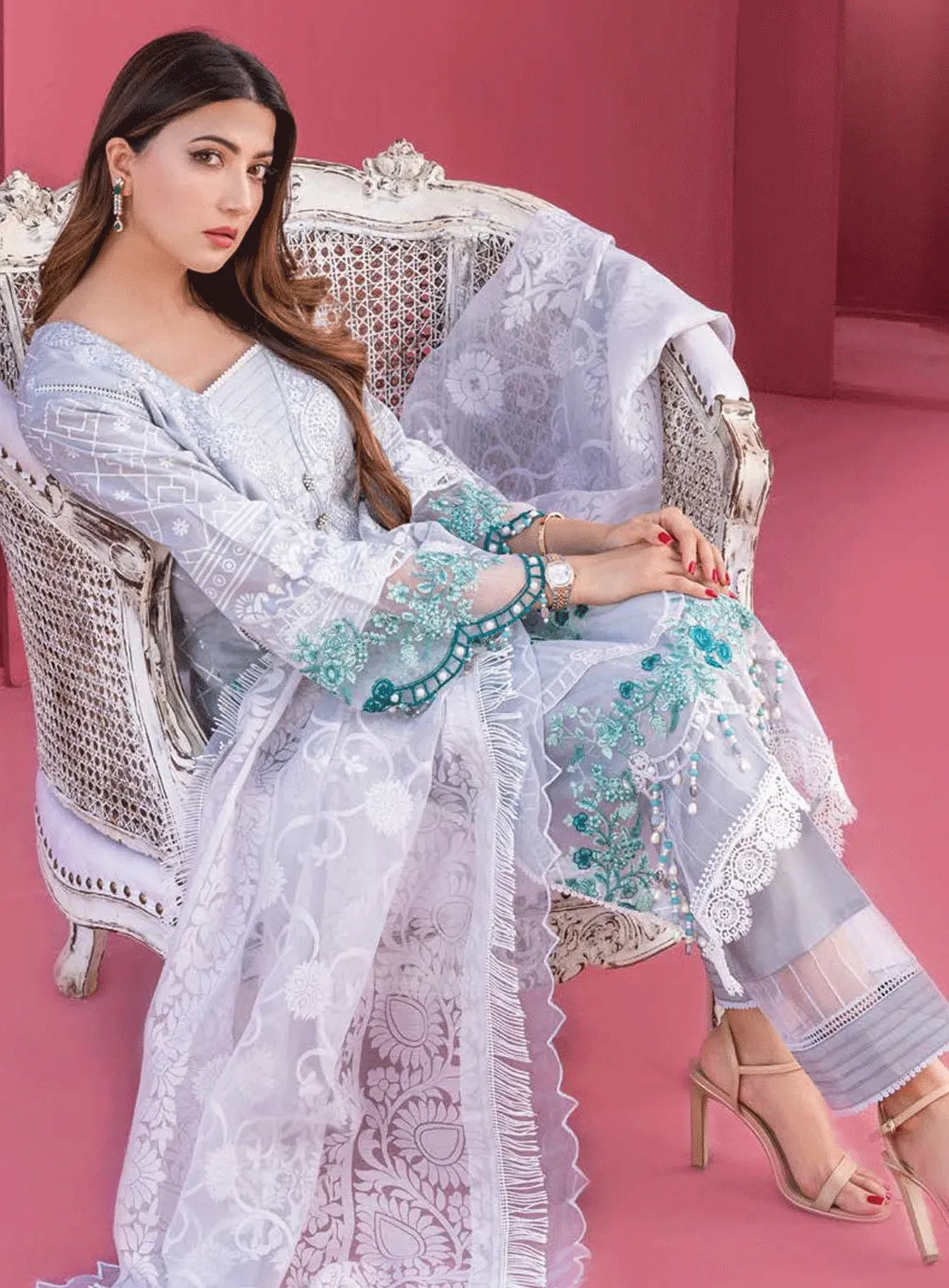 Rungkari By Mahiymaan Embroidered Lawn Unstitched 3 Piece Suit - AZ23RM A10